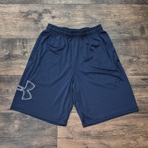 Under Armour Men's Navy Athletic Performance Shorts with Logo